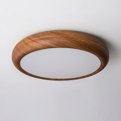 Rund plafond i træ-look - Lumzi