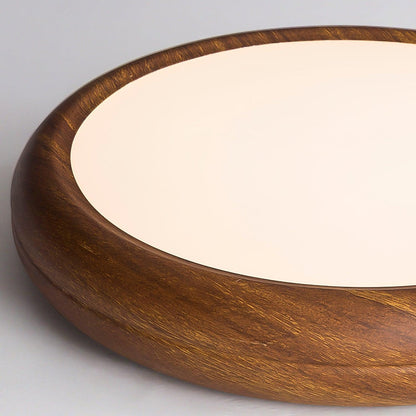 Rund plafond i træ-look - Lumzi