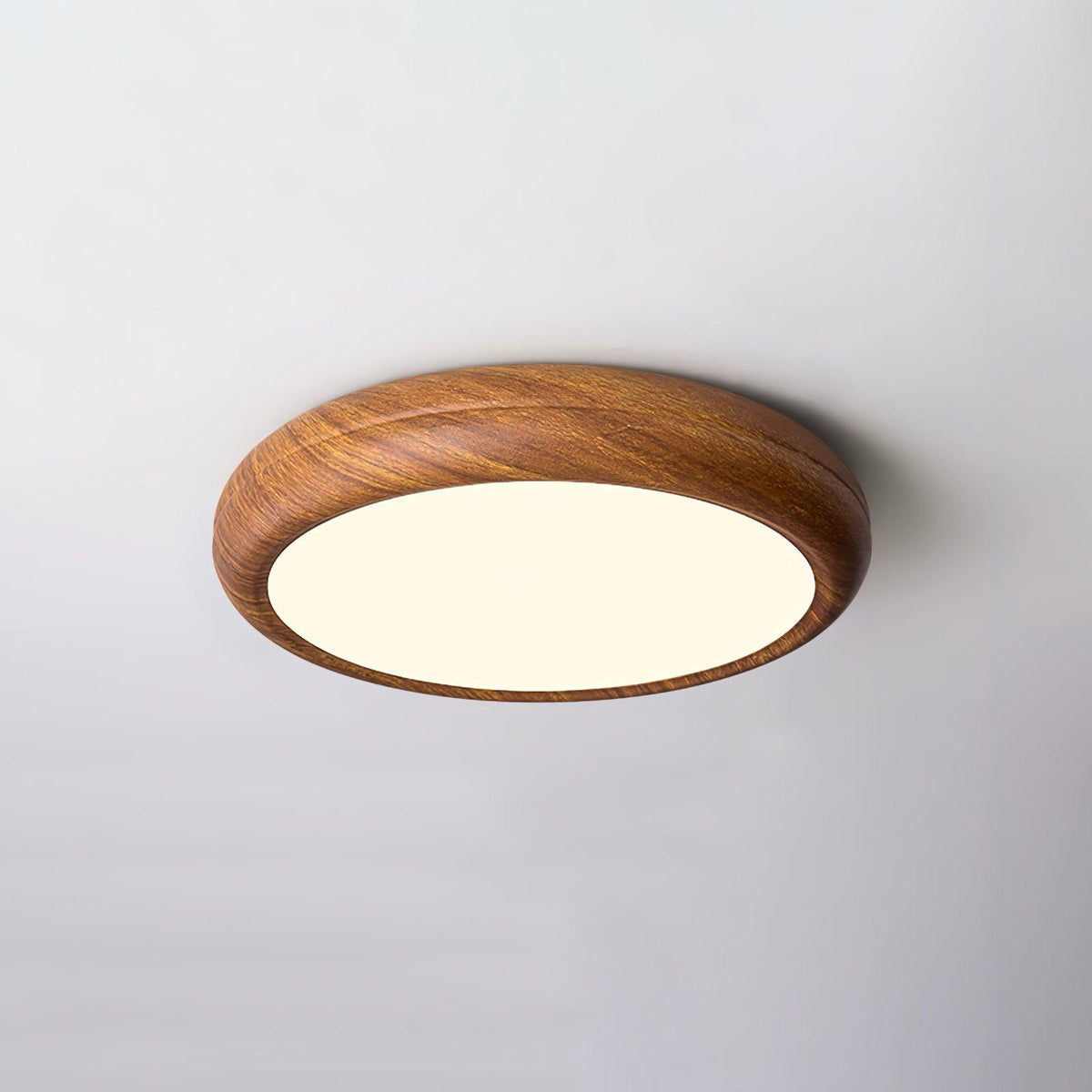 Rund plafond i træ-look - Lumzi