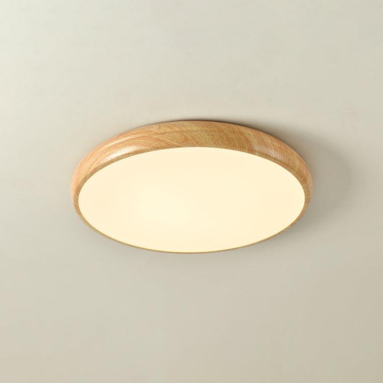 Rund plafond i træ-look - Lumzi