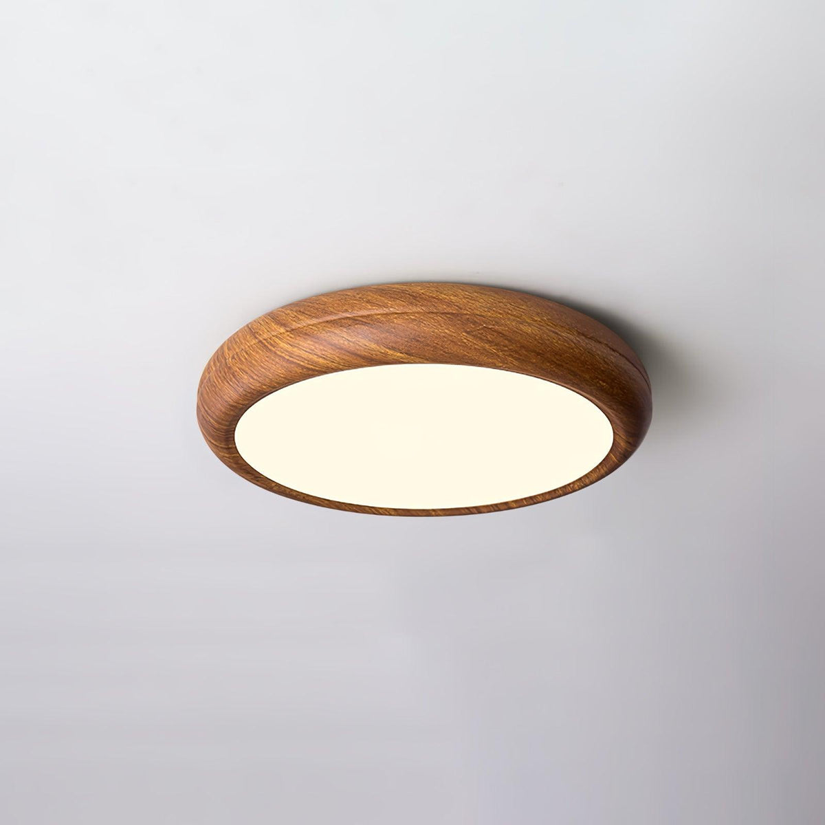Rund plafond i træ-look - Lumzi