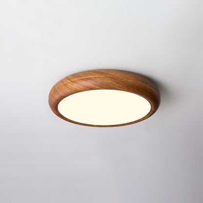 Rund plafond i træ-look - Lumzi