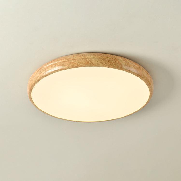 Rund plafond i træ-look - Lumzi