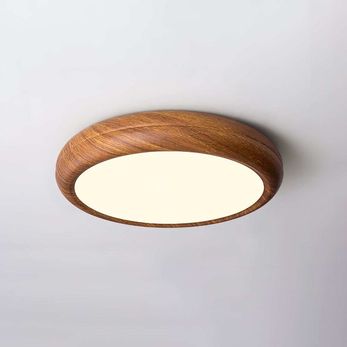 Rund plafond i træ-look - Lumzi