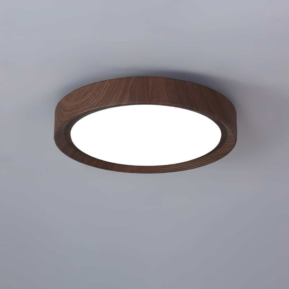 Rund plafond i træ-look - Lumzi