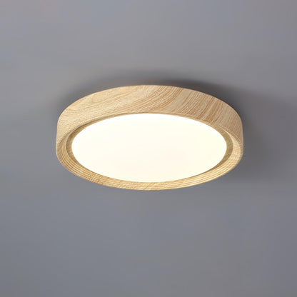 Rund plafond i træ-look - Lumzi