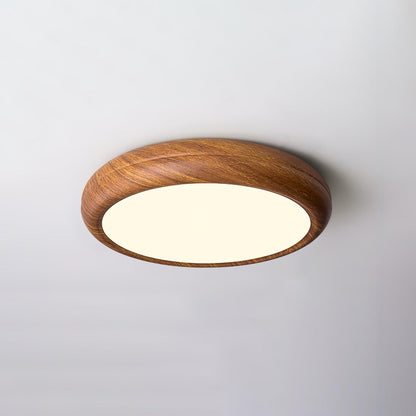Rund plafond i træ-look - Lumzi