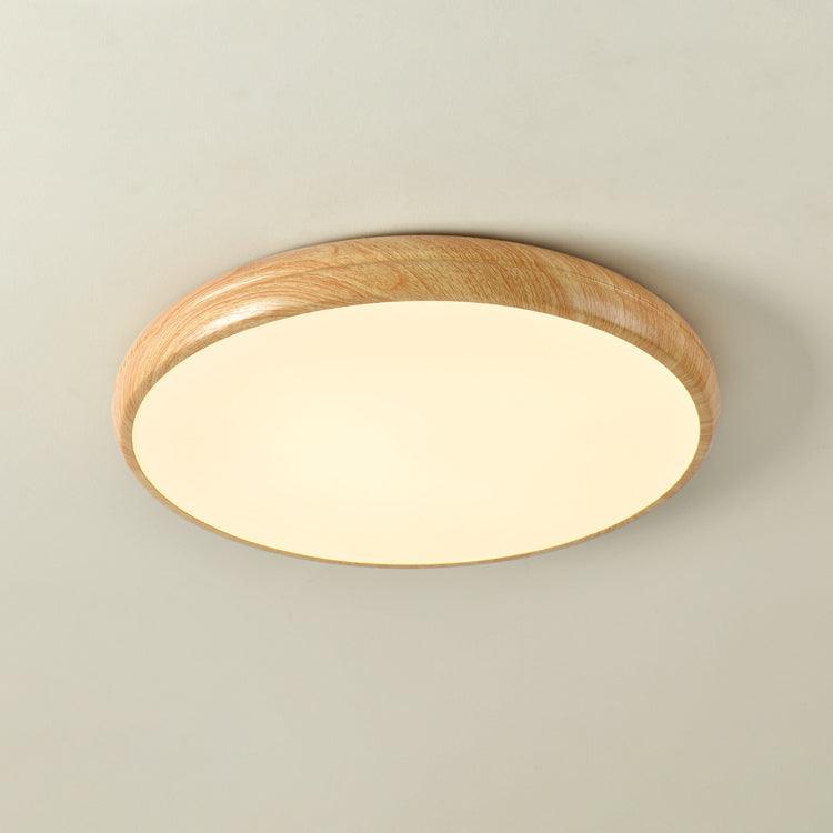Rund plafond i træ-look - Lumzi