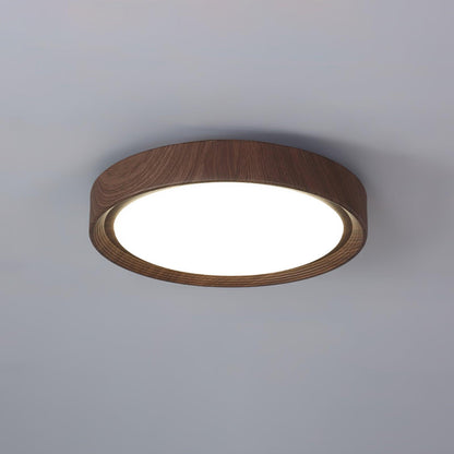 Rund plafond i træ-look - Lumzi