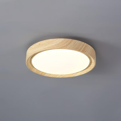 Rund plafond i træ-look - Lumzi