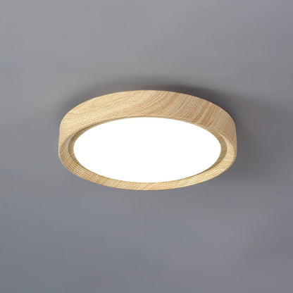 Rund plafond i træ-look - Lumzi