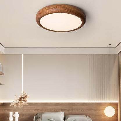 Rund plafond i træ-look - Lumzi