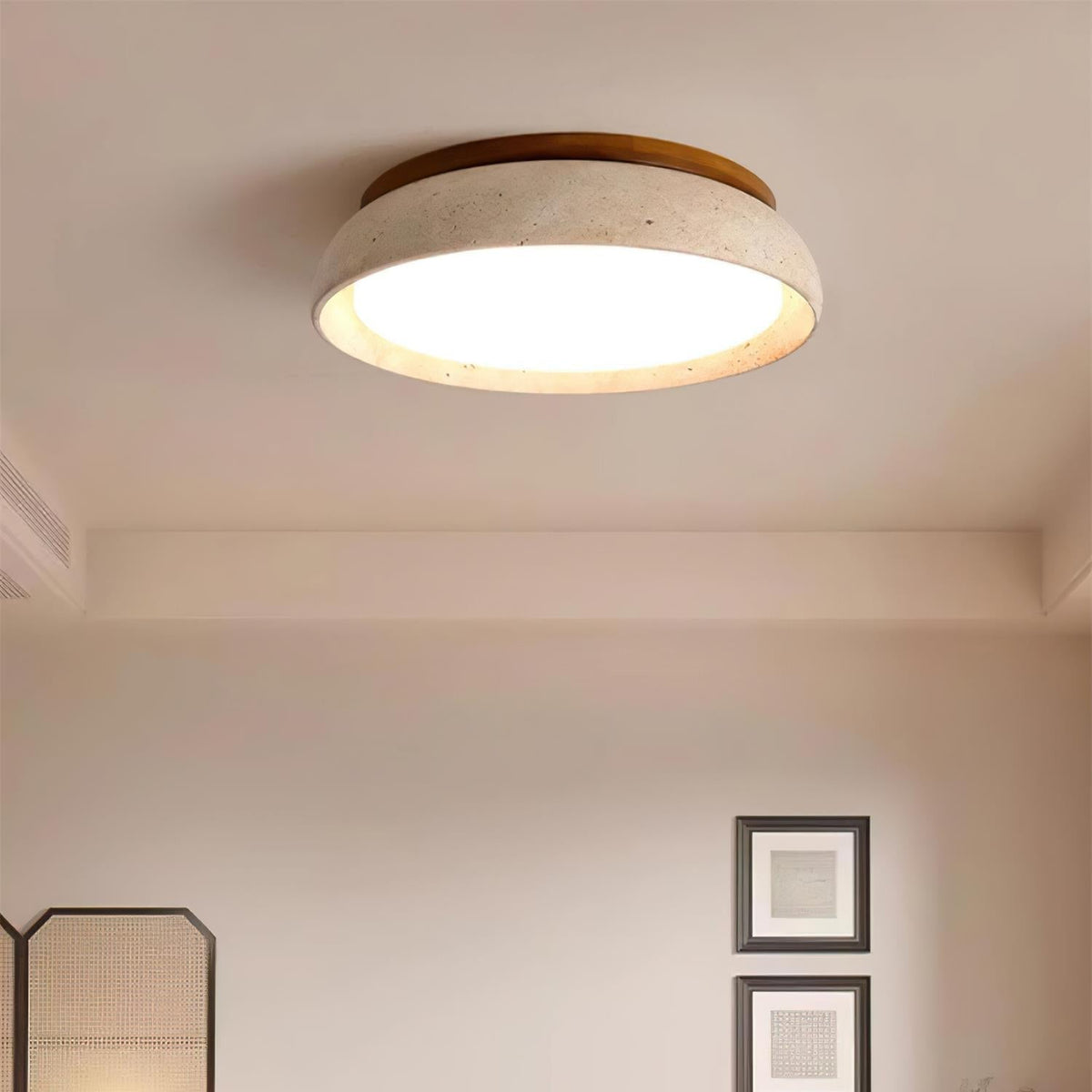 Plafond i travertin og træ - Lumzi