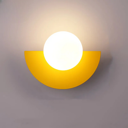 Geometrisk LED-væglampe med halvcirkel
