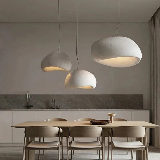 Loftlampe med LED i wabi-sabi stil