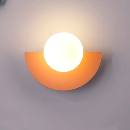 Geometrisk LED-væglampe med halvcirkel