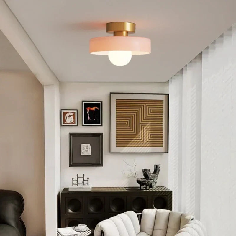 Moderne LED-loftlampe med rund skærm – minimalistisk design