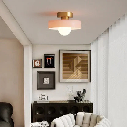 Rund flad LED-loftlampe i minimalistisk design