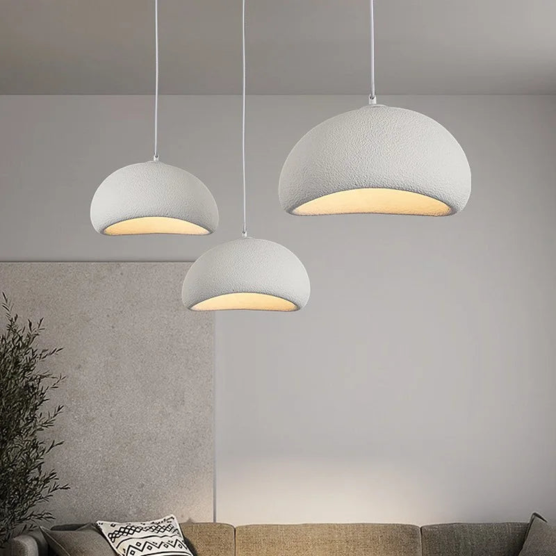 Wabi-sabi LED-pendellampe med organisk form
