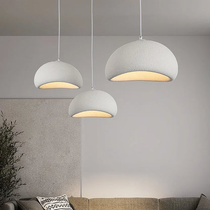 Wabi-sabi LED-pendellampe med organisk form