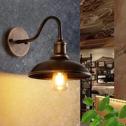 Industriel retro væglampe i vintage stil