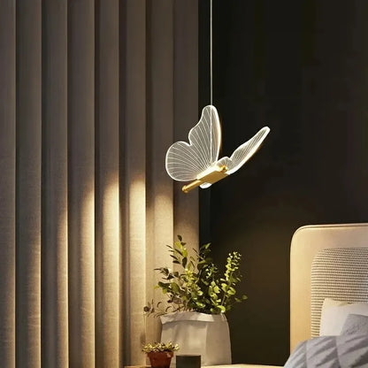 LED pendellampe i sommerfugleform – designerlampe til soveværelse og stue