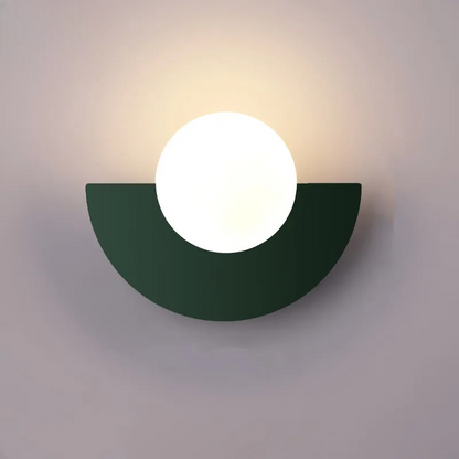 Geometrisk LED-væglampe med halvcirkel