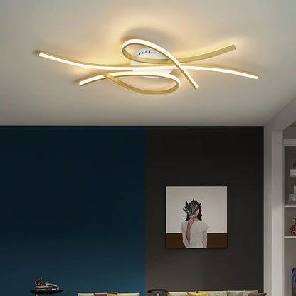 Moderne LED-loftlampe med geometrisk lysdesign