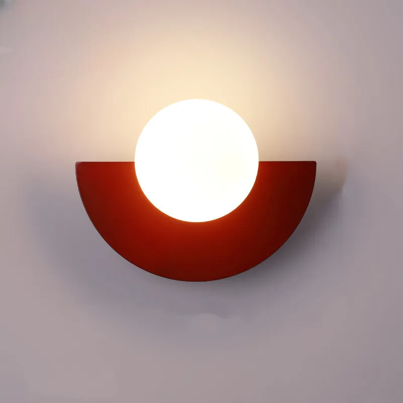 Geometrisk LED-væglampe med halvcirkel