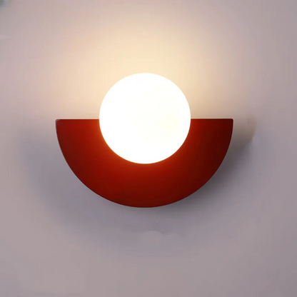 Geometrisk LED-væglampe med halvcirkel