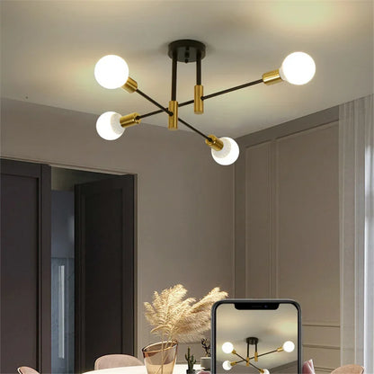 Industriel loftlampe med 4, 6 eller 8 fatninger