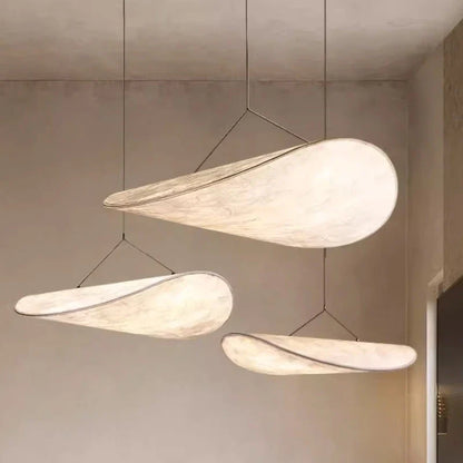 Designer Japandi-pendellampe med buet panel