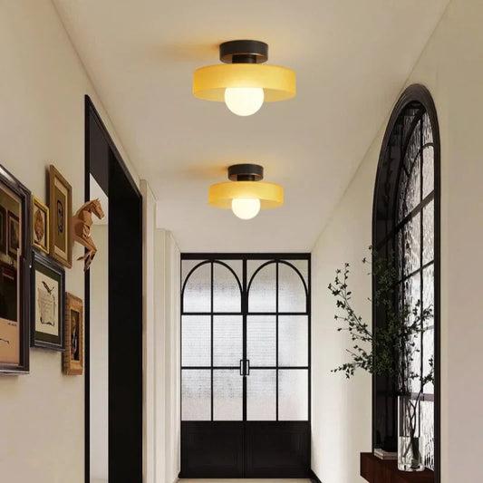 Moderne LED-loftlampe – minimalistisk plafond med rundt skærm