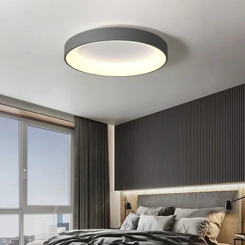 Rund LED-loftlampe i minimalistisk design