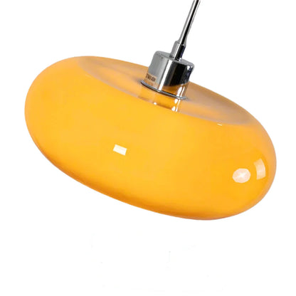 Pendellampe med opaliserende glasskærm – elegant retro Bauhaus-stil