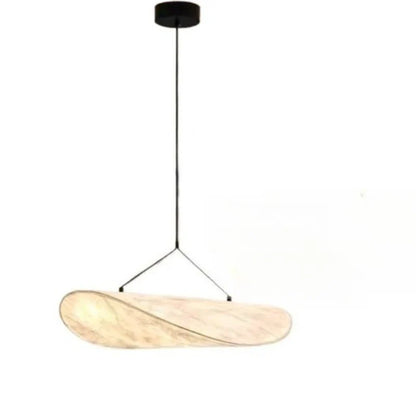 Designer Japandi-pendellampe med buet panel