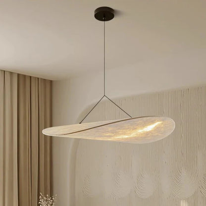 Designer Japandi-pendellampe med buet panel