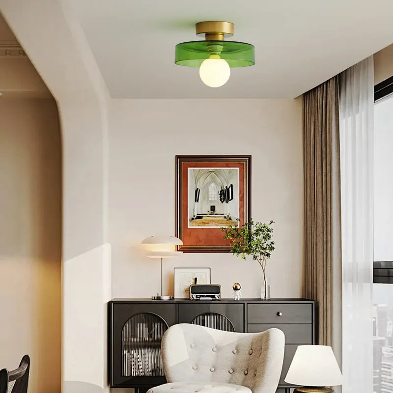 Rund flad LED-loftlampe i minimalistisk design