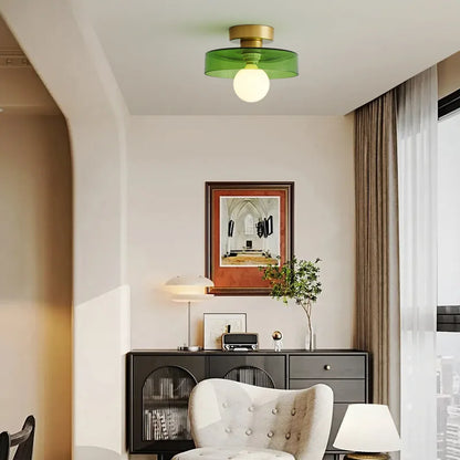 Rund flad LED-loftlampe i minimalistisk design