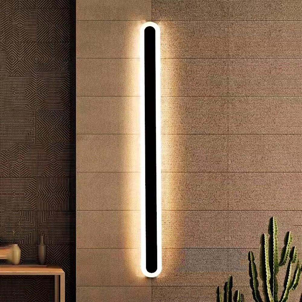 Lineær oval LED-udendørs væglampe - Lumzi