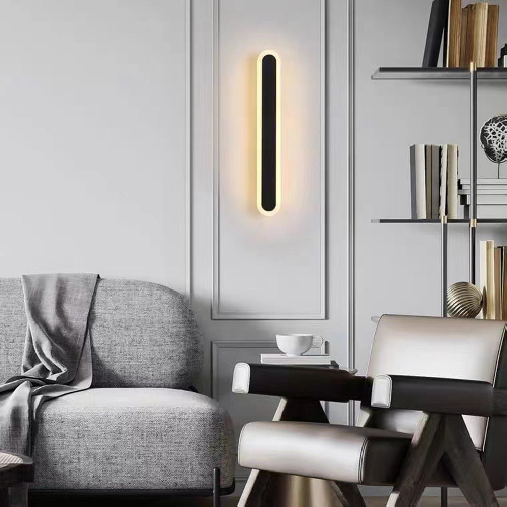 Lineær oval LED-udendørs væglampe - Lumzi
