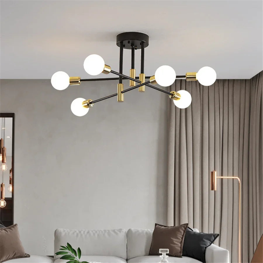 Industriel loftlampe med 4, 6 eller 8 fatninger