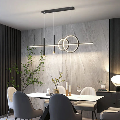 Geometrisk LED-pendellampe til spisebord