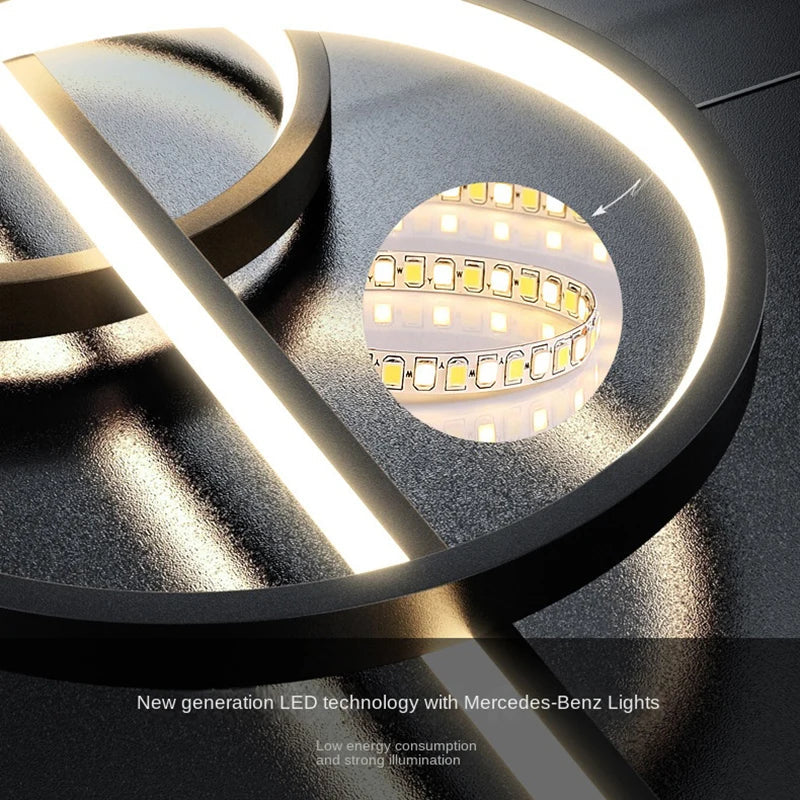 Geometrisk LED-pendellampe til spisebord