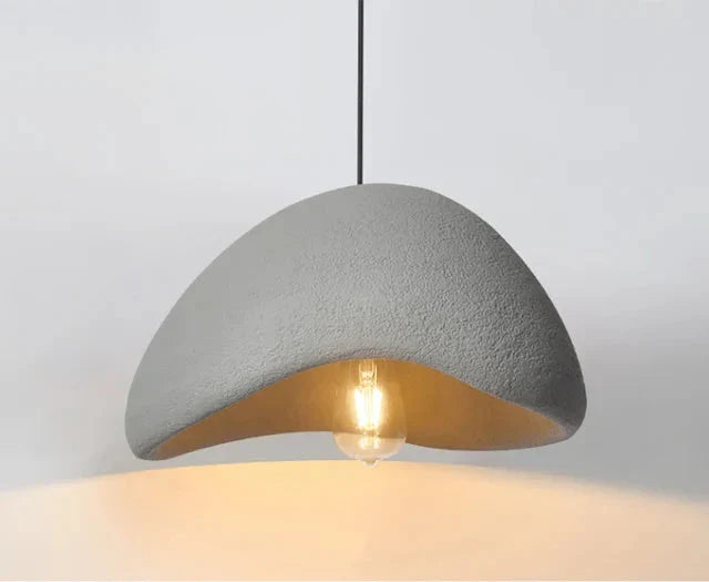 Wabi-sabi LED-pendellampe med organisk form