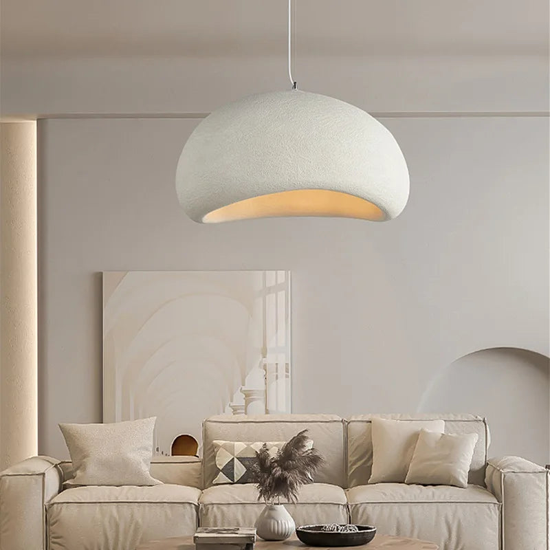 Wabi-sabi LED-pendellampe med organisk form