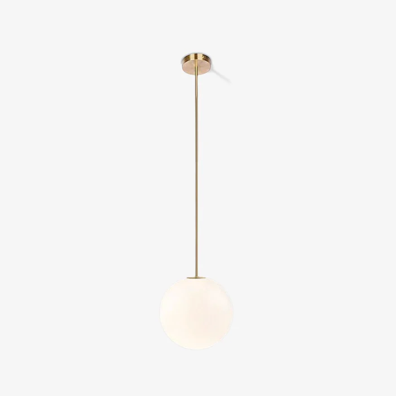 Kugleformet pendellampe med LED
