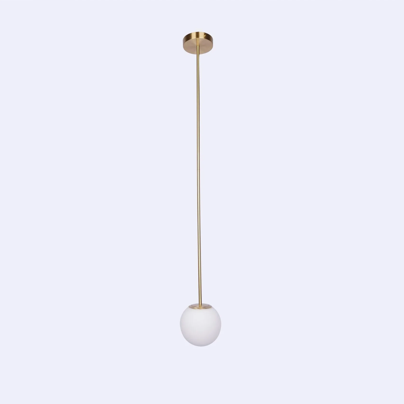 Kugleformet pendellampe med LED