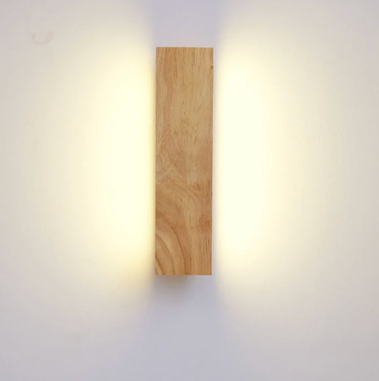 Træ væglampe med LED – minimalistisk linjelampe