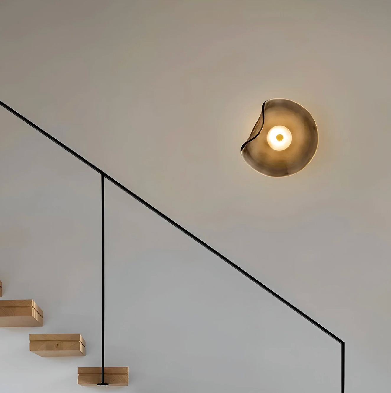 Moderne væglampe med organisk skærm og LED
